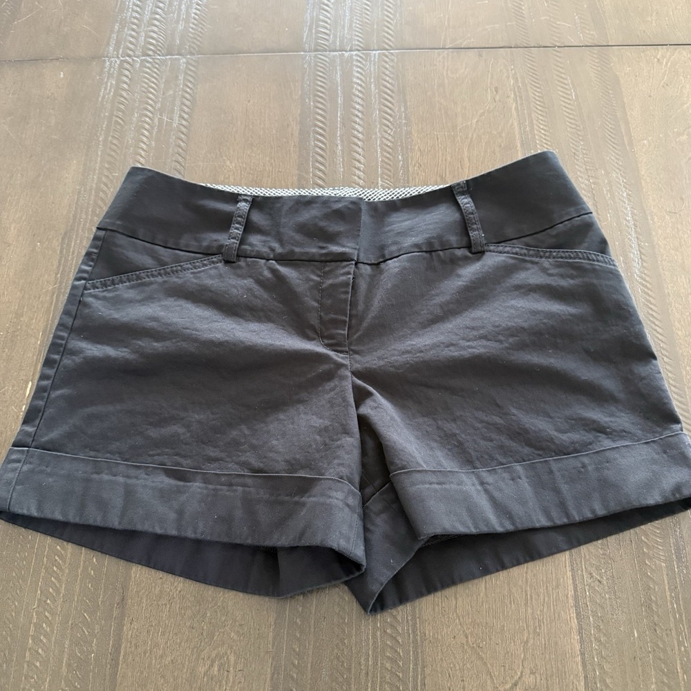 Express Design Studio Women's Black Cotton Stretch shorts Size 10 Y2K